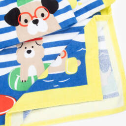 Mayoral Newborn-Baby Boys Blue Striped Cotton Poncho Towel | Childrensalon