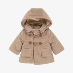 Mayoral Newborn-Baby Boys Brown Needlecord Duffle Coat | Childrensalon