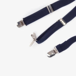 Mayoral-Baby Boys Navy Blue Braces & Bow Tie Set | Childrensalon