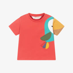 Mayoral Newborn-Baby Boys Red Cotton Toucan T-Shirt | Childrensalon