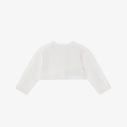 Mayoral Newborn-Baby Girls Ivory Cotton Bolero Cardigan | Childrensalon