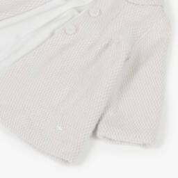 Mayoral Для новорожденных-Пальто кремовое пушистое для малышек | Childrensalon