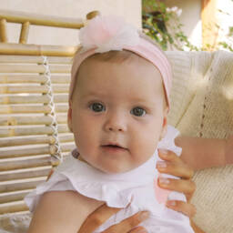 Mayoral Newborn-Baby Girls Pink 3D Flower Headband | Childrensalon