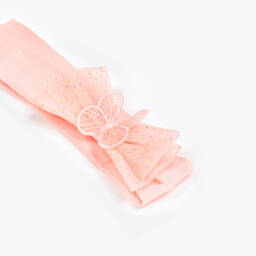 Mayoral-Baby Girls Pink Cotton Butterfly Headband | Childrensalon