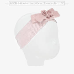Mayoral Newborn-Baby Girls Pink Flower & Bow Headband | Childrensalon