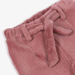 Mayoral Newborn-Baby Girls Pink Ribbed Velour Trousers | Childrensalon