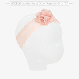 Mayoral Newborn-Baby Girls Pink Socks & Lace Headband Set | Childrensalon