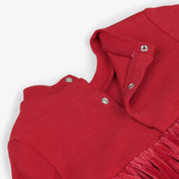 Mayoral Newborn-Baby Girls Red Jersey & Velvet Pleated Dress | Childrensalon