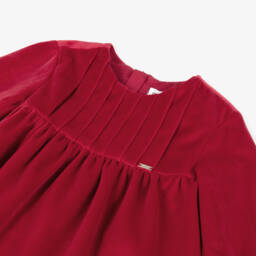 Mayoral Newborn-Baby Girls Red Velvet Dress | Childrensalon