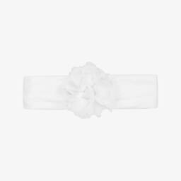 Mayoral Newborn-Baby Girls White Flower Headband | Childrensalon