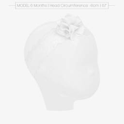 Mayoral Newborn-Baby Girls White Socks & Lace Headband Set | Childrensalon