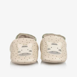 Mayoral Newborn-Beige Faux Leather Zebra Pre-Walker Shoes | Childrensalon