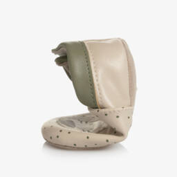 Mayoral Newborn-Beige Faux Leather Zebra Pre-Walker Shoes | Childrensalon