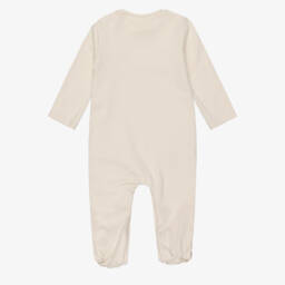 Mayoral Для новорожденных-Комбинезоны бежевый и кремовый из хлопка с поездами (2шт.) | Childrensalon