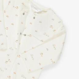 Mayoral Для новорожденных-Комбинезоны бежевый и кремовый из хлопка с поездами (2шт.) | Childrensalon