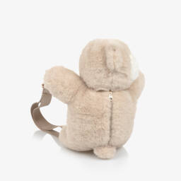 Mayoral-Beige Plush Teddy Bear Backpack (32cm) | Childrensalon