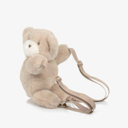 Mayoral-Beige Plush Teddy Bear Backpack (32cm) | Childrensalon