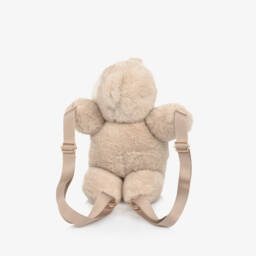 Mayoral-Beige Plush Teddy Bear Backpack (32cm) | Childrensalon