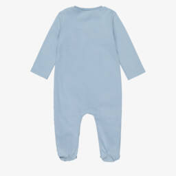 Mayoral Newborn-Blue & Beige Cotton Safari Animals Babysuits (2 Pack) | Childrensalon