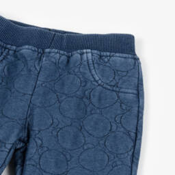Mayoral Newborn-Blue Denim Quilted Baby Trousers | Childrensalon