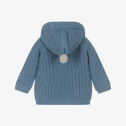 Mayoral Для новорожденных-Прогулочное пальто синее с пуговицами в виде медвежат | Childrensalon