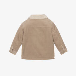 Mayoral-Boys Beige Corduroy Jacket with Fleece Lining | Childrensalon
