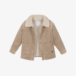 Mayoral-Boys Beige Corduroy Jacket with Fleece Lining | Childrensalon