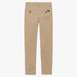 Mayoral Nukutavake-Boys Beige Cotton Chino Trousers | Childrensalon