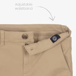 Mayoral Nukutavake-Boys Beige Cotton Chino Trousers | Childrensalon