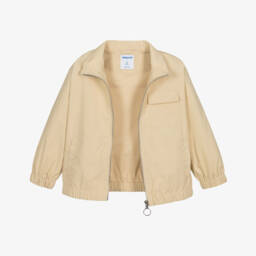 Mayoral-Boys Beige Cotton Jacket | Childrensalon