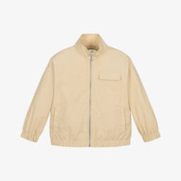Mayoral-Boys Beige Cotton Jacket | Childrensalon
