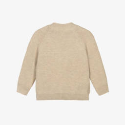 Mayoral-Boys Beige Cotton Knit Zip-Up Top | Childrensalon