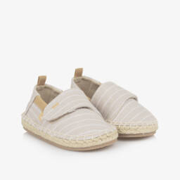 Mayoral-Boys Beige Cotton & Linen Espadrilles | Childrensalon