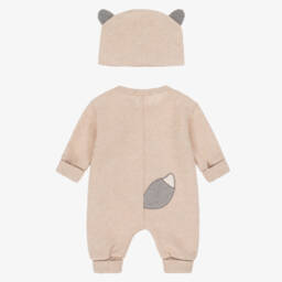 Mayoral Для новорожденных-Boys Beige Knitted Animal Babysuit Set | Childrensalon