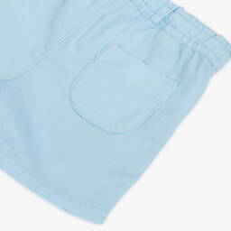 Mayoral-Boys Blue Cotton & Linen Shorts | Childrensalon