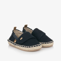Mayoral-Boys Blue Cotton Twill Espadrilles | Childrensalon
