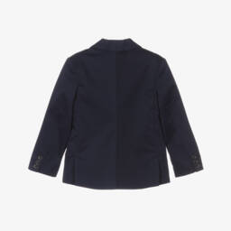 Mayoral-Boys Blue Single Breasted Cotton Blazer | Childrensalon