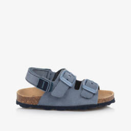 Mayoral-Boys Blue Suede Leather Sandals | Childrensalon
