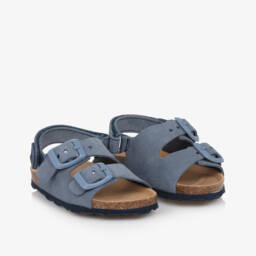 Mayoral-Boys Blue Suede Leather Sandals | Childrensalon