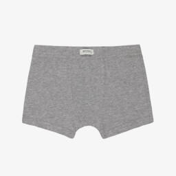 Mayoral-Boys Blue, White & Grey Cotton Boxer Shorts (3 Pack) | Childrensalon