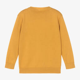 Mayoral-Boys Dark Yellow Cotton Knit Sweater | Childrensalon