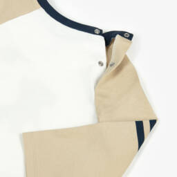 Mayoral-Топ кремовый хлопковый с мишками-баскетболистами для мальчиков | Childrensalon