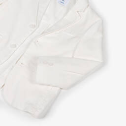 Mayoral-Boys Ivory Cotton & Linen Blazer | Childrensalon