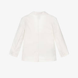 Mayoral-Boys Ivory Cotton & Linen Blazer | Childrensalon