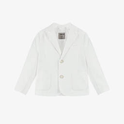 Mayoral-Boys Ivory Cotton & Linen Blazer | Childrensalon
