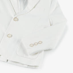 Mayoral-Boys Ivory Cotton & Linen Blazer | Childrensalon