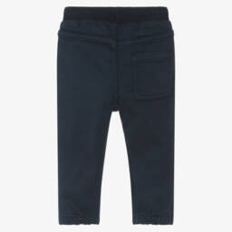 Mayoral-Брюки синие из хлопка с манжетами для мальчиков | Childrensalon