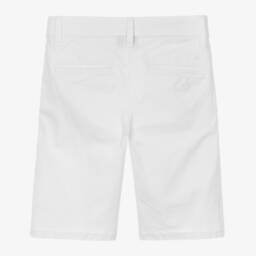 Mayoral Nukutavake-Boys White Cotton Chino Shorts | Childrensalon