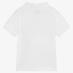 Mayoral-توب بولو أطفال ولادي قطن بيكيه لون أبيض | Childrensalon