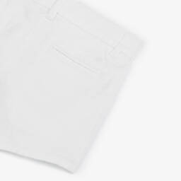 Mayoral-Boys White Cotton Twill Chino Shorts | Childrensalon